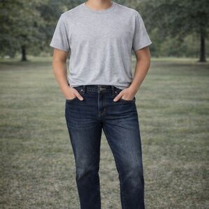 Lucky Brand Jeans Youth 20 32x31 Dark Blue Denim Classic Straight Adjustable